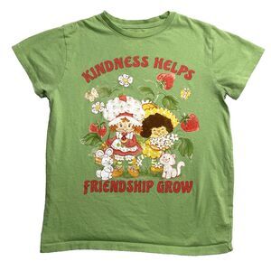 Strawberry Shortcake Kindness Helps Friendship Grow Green Graphic Tee Size XS